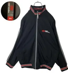 グッドデザイン古着！ECKOブラックジャージトラックジャケットゆったりサイズのサムネイル