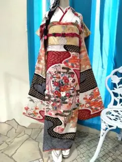 振袖フルセット、正絹振袖成人式、重ね衿、帯揚げ帯締め、西陣袋帯、長襦袢
