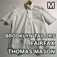 トーマスメイソン FAIRFAX ドレスシャツ ボタンダウン 半袖シャツ 白 Mのサムネイル