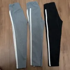 UNIQLO レギンスパンツ 120cm サイドライン　エアリズム 3本セットのサムネイル