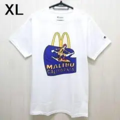 チャンピオン マクドナルド マリブ ドナルド サーフィン 半袖Tシャツ XL 白