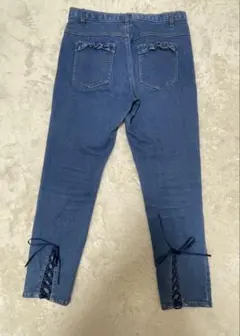 LIZ LISA デニムブルー レースアップ裾パンツ サイズ92