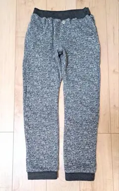 MPS Right-on　裏起毛グレー系ニット長ズボン　ロングパンツ　140