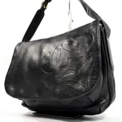 ✨希少 極美品✨ロエベ ショルダーバッグ アナグラム 巾着 カメラ 本革 黒