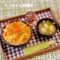 ミニチュアフード とろとろ卵の親子丼