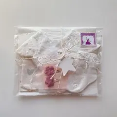 限定価格！　ベビーギフト 女の子 プレゼント ハンドメイド　出産祝い　スタイ