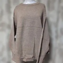 LOWRYSFARMリボン付きオーバーサイズニットベージュ