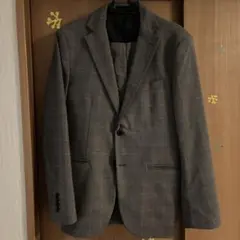 ジーユー　グレー チェック柄 スーツ セット