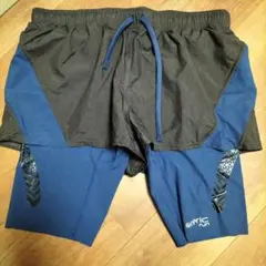 新品 メンズM reric RUN レリック ランニングパンツ 黒灰紺色
