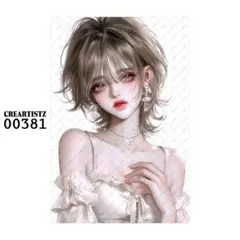 00381 ガール ペーパー/ステッカー 4枚 CREARTISTZ