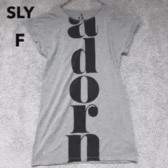 スライ　Tシャツワンピース　グレー【F】半袖　ロゴプリント　チュニックのサムネイル