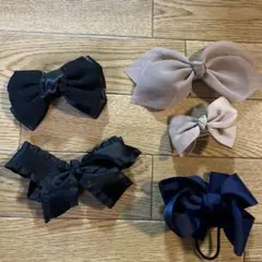 リボン　ヘアアクセサリー　5個