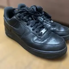 Nike Air Force 1 ブラックレザー スニーカー 26cm