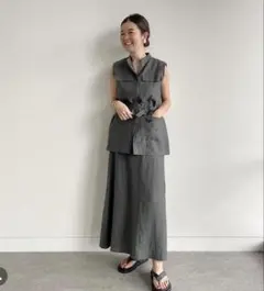 Demi-Luxe BEAMS / リネン Aラインスカートのサムネイル