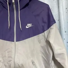 【銀タグ】Nike ナイロンジャケット 紫/白