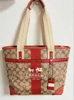 只*す様 正規品COACH シグネチャートートバッグ ホース&キャリッジ