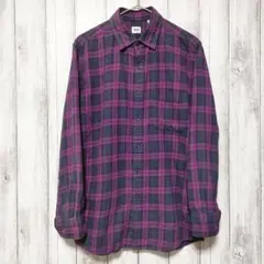 UNIQLO ユニクロ (M)　フランネル チェックシャツ　メンズ