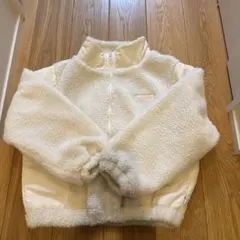 ピンクラテ　ボアブルゾン　L