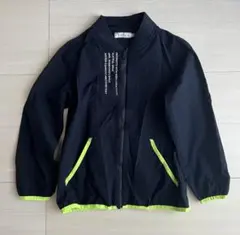 THE SHOP TK キッズ ジップブルゾン 140 ネイビー×蛍光イエロー