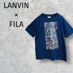 ランバン フィラ ◆限定✨コラボ Tシャツグラフィックプリント L相当 ネイビーのサムネイル