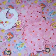 最終価格★マザウェイズ 76 甚平 ロンパース☆スタイ付き 金魚&桜 女の子★