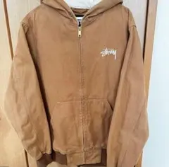 STUSSY ステューシー アクティブジャケット 刺繍ロゴ ジップパーカー