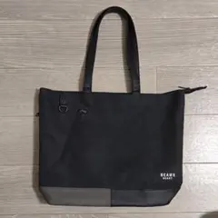 BEAMS HEART　ポリエステル 杢素材 コンビ トート バッグ
