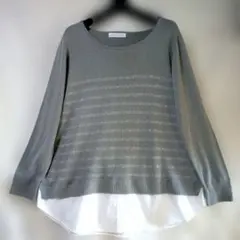 Reor platinum label♥️美品 LL薄手ニットチュニック最終価格