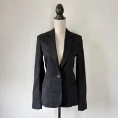 theory セオリー リネンテーラードジャケット 黒 フォーマル オフィス 2