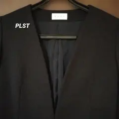PLST 濃紺ノーカラージャケット　Sサイズ