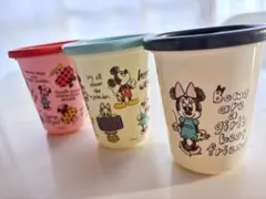 Disney 蓋付きコップ3個セット