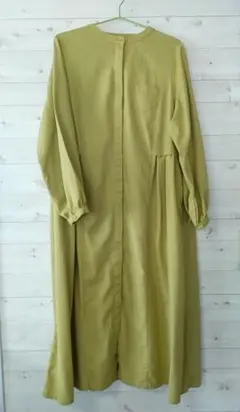 サニークラウズ　華やぎワンピース（LL）マスタード　イエロー　ロング