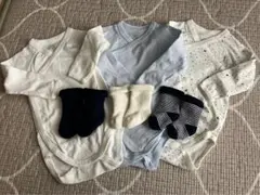 プチバトー　コンビ肌着　ベビー　靴下セット