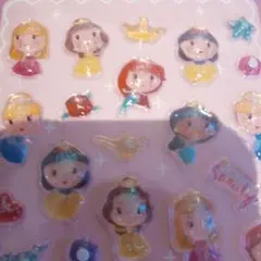 ディズニープリンセス【正規品】 ぷくぷくシール 4シートセット