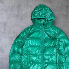 y2k 希少カラー adidas フード付きダウンジャケット グリーン