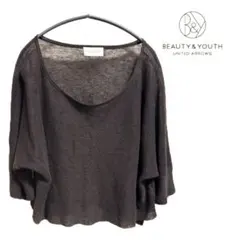 BEAUTY&YOUTH UNITED ARROWS リネン　シアー半袖ニット