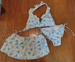 【ru】蝶柄セパレート水着セット９号