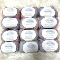 オーロラウール　Aurora Wool 25g 12玉　毛糸　No.8 8番