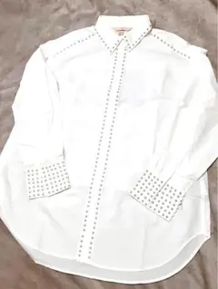 H&M パール装飾 シャツ ブラウス XS エイチアンドエム カットソー