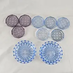 【レトロ】　ガラス製　小皿　アクセサリートレイ