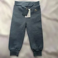 【新品未使用】 Cottoli コトリ くすみブルー 裏起毛パンツ 2つポケット