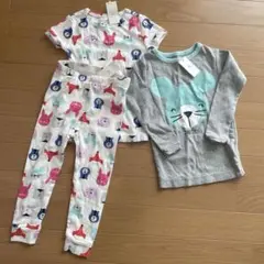 ベビーパジャマ 動物柄セット 95cm未満