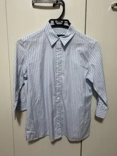 RALPH LAUREN ラルフローレン ストライプ 七分袖シャツ 9号