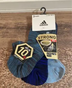 新品　adidas　メンズ靴下　◆耐久性10倍◆24-26㎝　スニーカーソックス