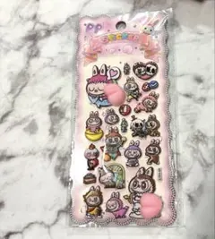 新品　ラブブ labubu 人気シリーズ おしり ぷにぷにシール