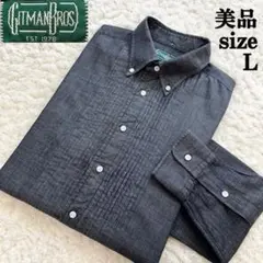 美品 USA製Gitman Brothers Vintage プリーツシャツL黒