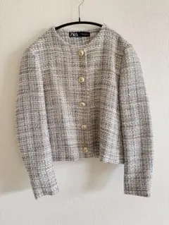 【ZARA】ツイードジャケット　M