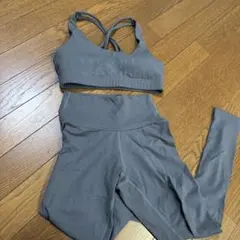 Alo Yoga シームレスリブ ブラトップ ハイ レギンス セットアップ