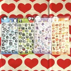 3Dデコシールマスコット ぷくぷくシール パンダ ペンギン おばけ パン セット