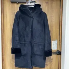 最終価格☆BEAUTY&YOUTH フェイクムートンフードミドルコート